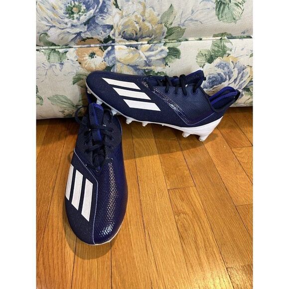 Adidas Adizero Scorch Football Cleats Navy Blue/White FX4250 Men's Size 13 - Picture 1 of 5